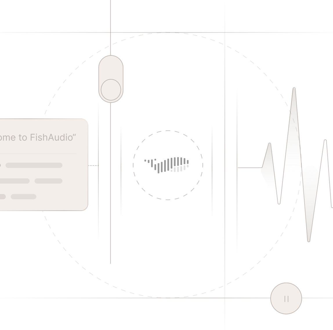Fish Audio public website artwork illustrating its text-to-speech product.