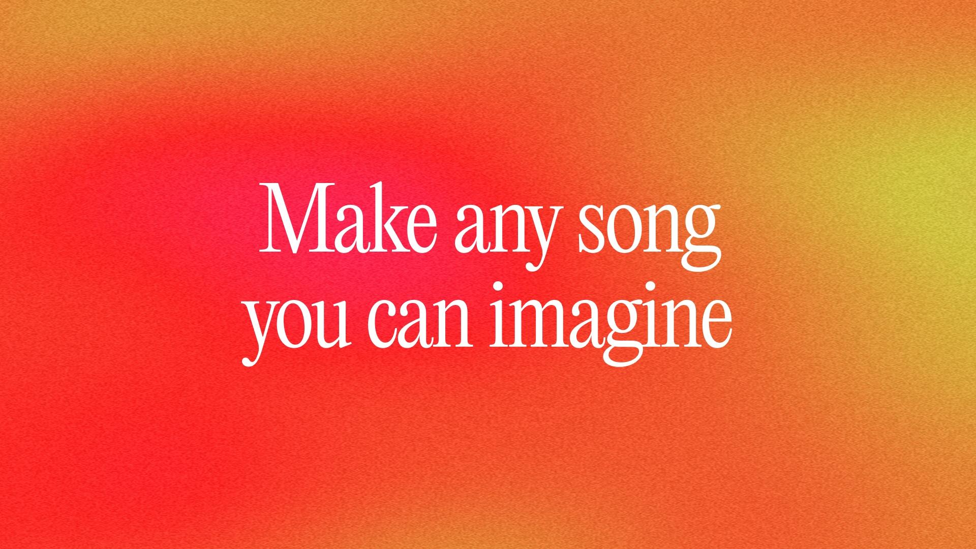 Suno official public website artwork inviting visitors to create a song.
